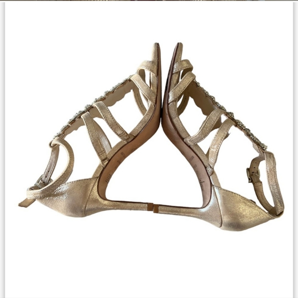 Antonio Melani Gold sandals women's sz 8 - Picture 15 of 15